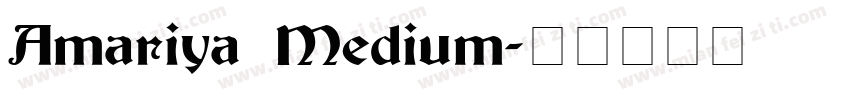 Amariya Medium字体转换